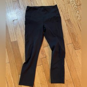 Lululemon Black Crop Leggings with Pockets - Size 4